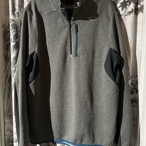 Oakley Men's Gray and Black Zip-Up Sweater